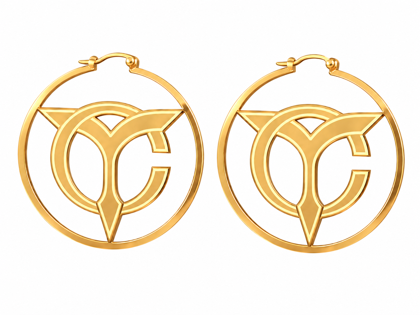 Cristallo Gold Hoops