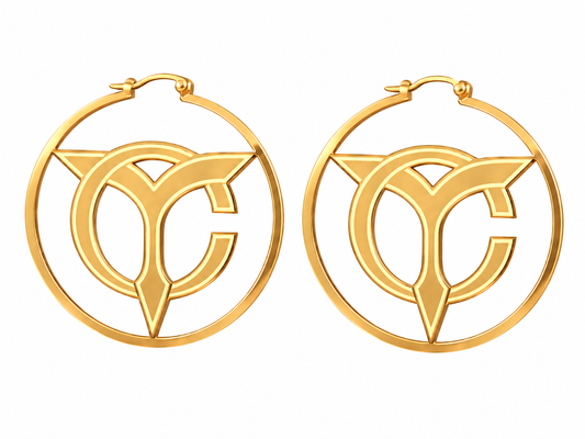 Cristallo Gold Hoops